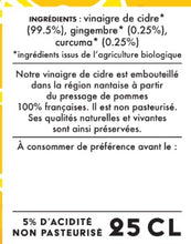Charger l'image dans la galerie, VINAIGRE DE CIDRE GINGEMBRE-CURCUMA